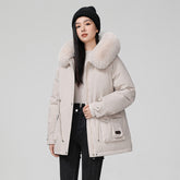 Hooded Padded Cotton Coat Women